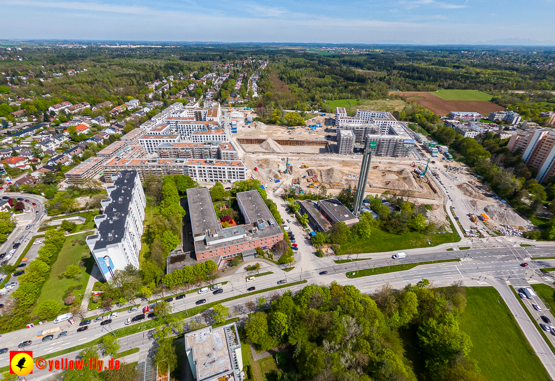 04.05.2023 - Luftbilder vom Alexisqaurtier und Pandion Verde in Neuperlach